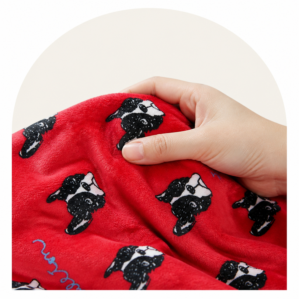 DogBedHouse Soft Fleece Washable Pet Blanket (Bulldog & Bull Terrier Prints)