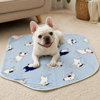 DogBedHouse Soft Fleece Washable Pet Blanket (Bulldog & Bull Terrier Prints)