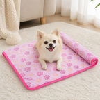 DogBedHouse Soft Fluffy Flannel Pet Blanket (Multiple Sizes & Patterns)