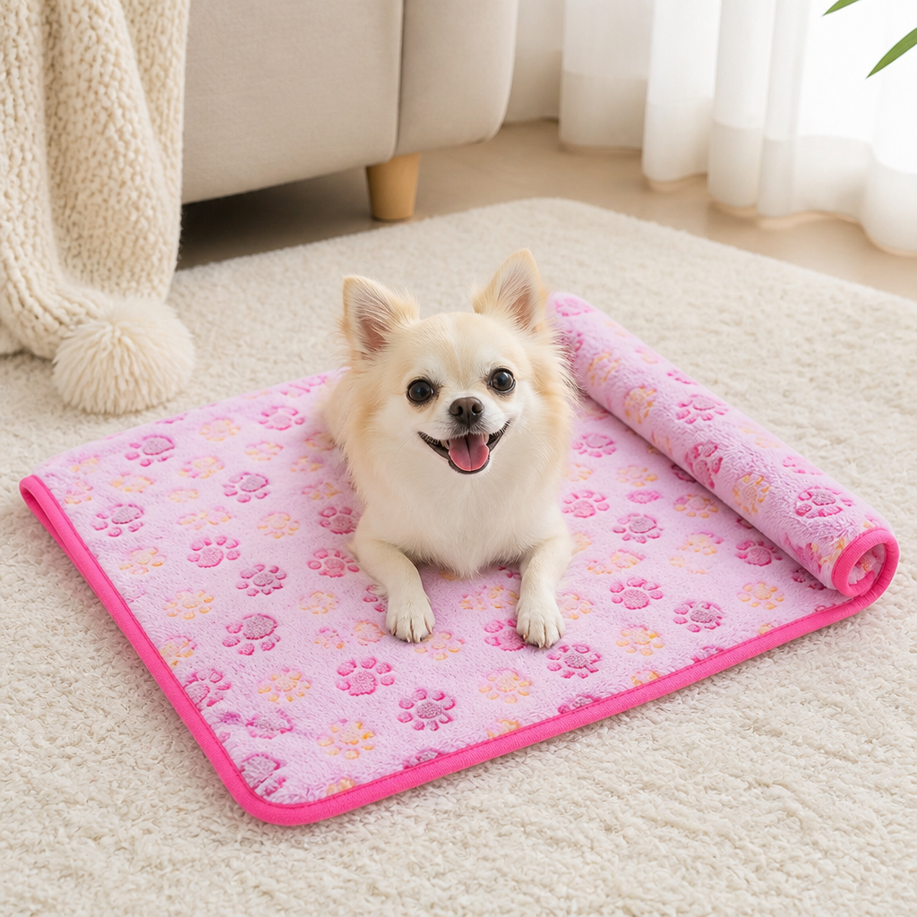 DogBedHouse Soft Fluffy Flannel Pet Blanket (Multiple Sizes & Patterns)