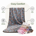 DogBedHouse Soft Fluffy Flannel Pet Blanket (Multiple Sizes & Patterns)