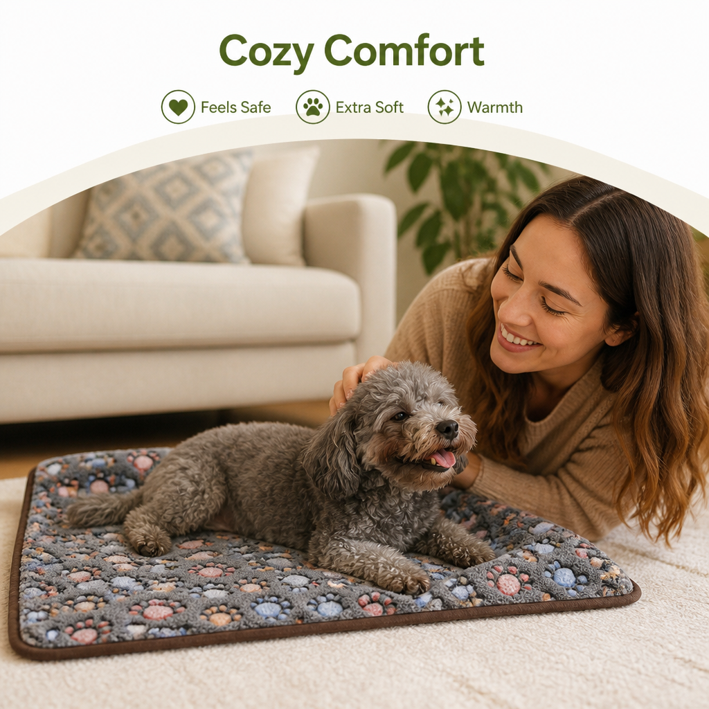 DogBedHouse Soft Fluffy Flannel Pet Blanket (Multiple Sizes & Patterns)