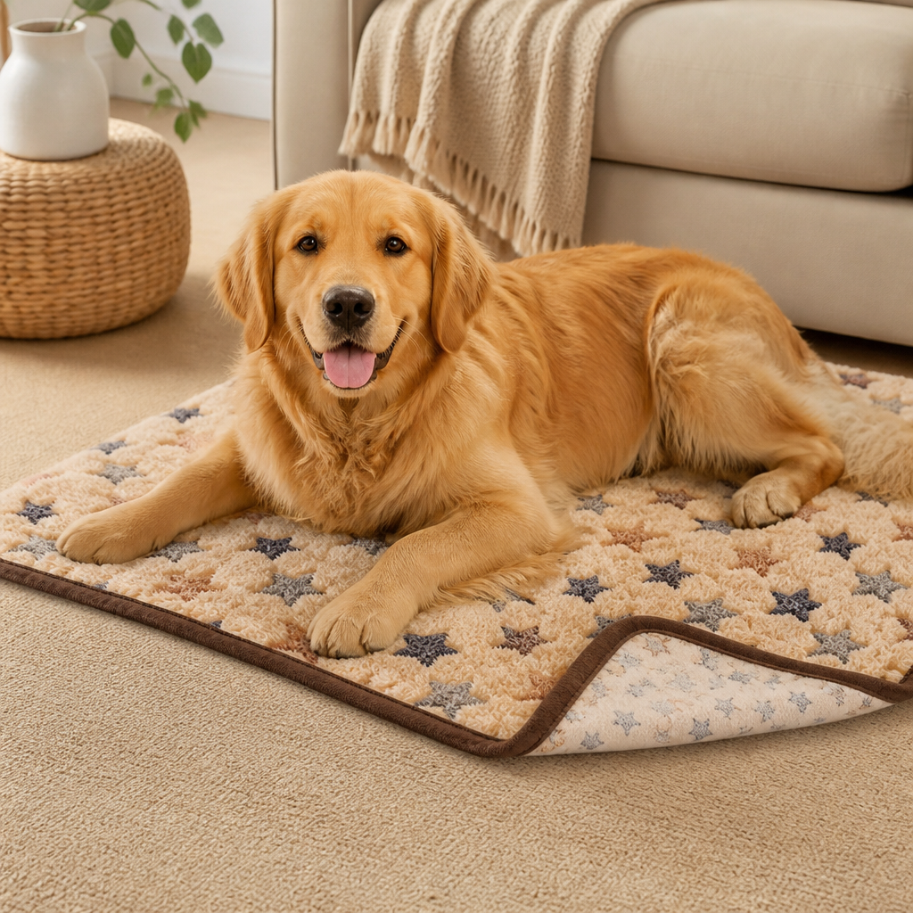 DogBedHouse Soft Fluffy Fleece & Machine-Washable Pet Blanket