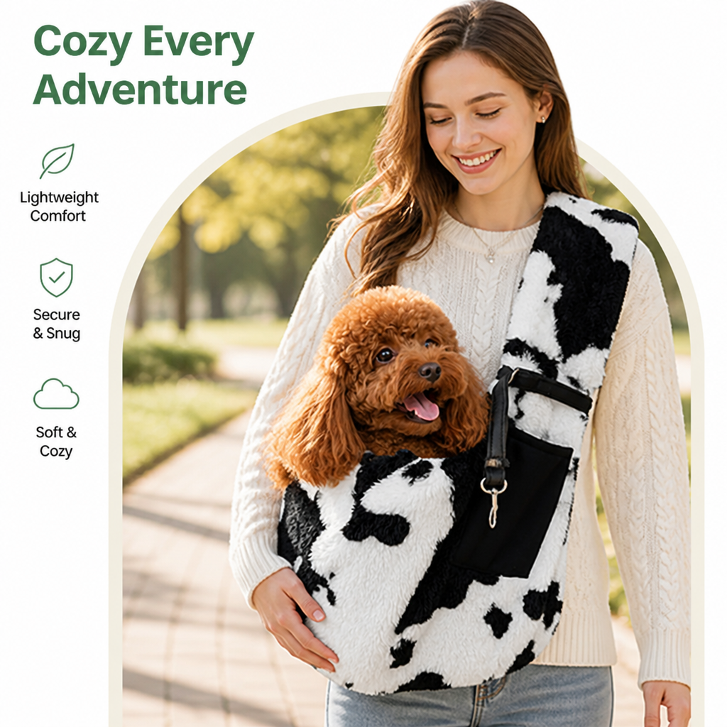 DogBedHouse Soft Plush & Lightweight Shoulder Sling Carrier (Up To 7 kg)