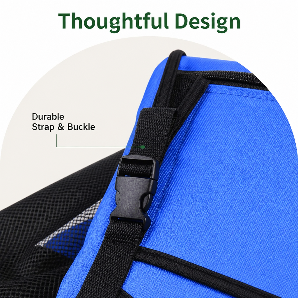 DogBedHouse Soft-Sided 3-Door Foldable Travel Carrier (Includes Mat & Straps)