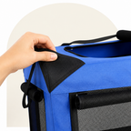 DogBedHouse Soft-Sided 3-Door Foldable Travel Carrier (Includes Mat & Straps)