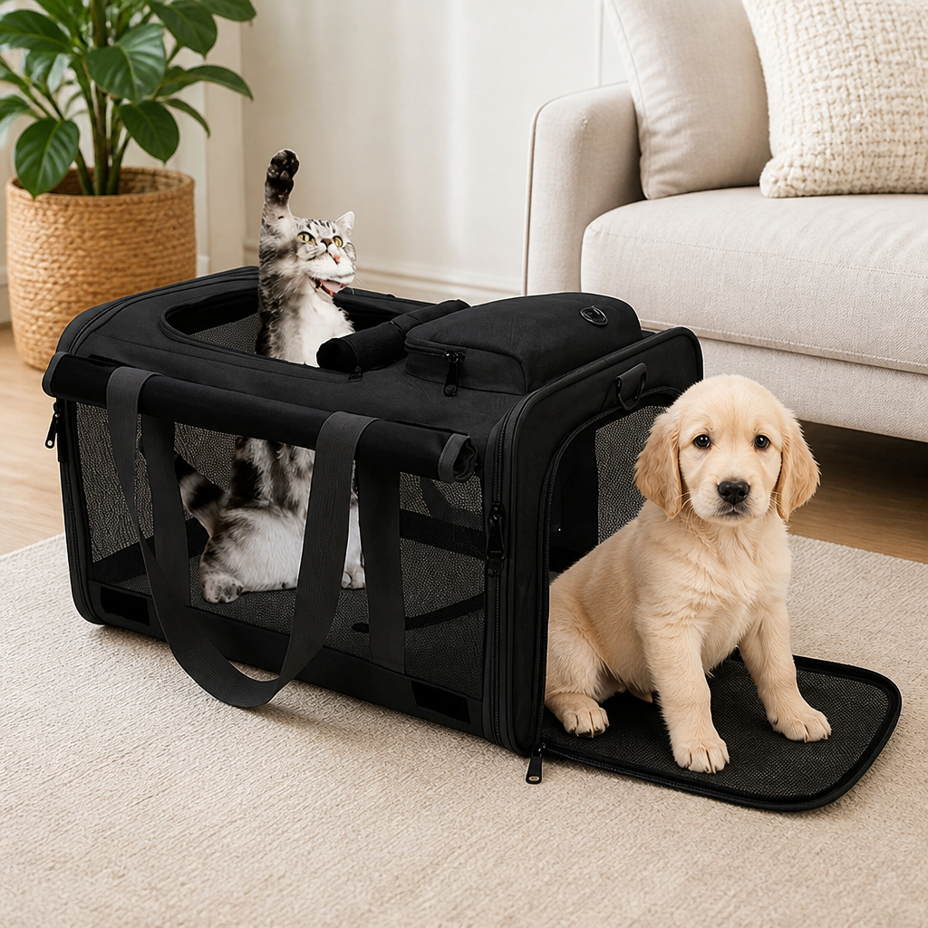 DogBedHouse Soft-Sided Spacious Travel Carrier
