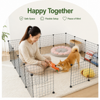 DogBedHouse Stackable & Expandable Metal Mesh Pet Fence Panels (DIY Kit)