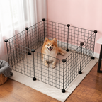 DogBedHouse Stackable & Expandable Metal Mesh Pet Fence Panels (DIY Kit)