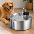 DogBedHouse Stainless Steel Sensor-Activated & Wireless Rechargeable Pet Fountain