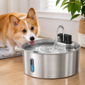 DogBedHouse Stainless Steel Sensor-Activated & Wireless Rechargeable Pet Fountain