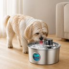 DogBedHouse Stainless Steel USB Rechargeable Sensor Pet Fountain