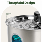 DogBedHouse Stainless Steel USB Rechargeable Sensor Pet Fountain