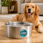 DogBedHouse Stainless Steel & Ultra-Quiet Large-Capacity Dog Water Fountain