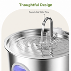 DogBedHouse Stainless Steel & Ultra-Quiet Large-Capacity Dog Water Fountain
