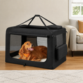 DogBedHouse Steel Frame Foldable Travel Dog Crate (Removable Mat)