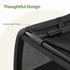 DogBedHouse Steel Frame Foldable Travel Dog Crate (Removable Mat)