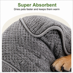 DogBedHouse Super-Absorbent Coral Fleece & Adjustable Dog Drying Coat