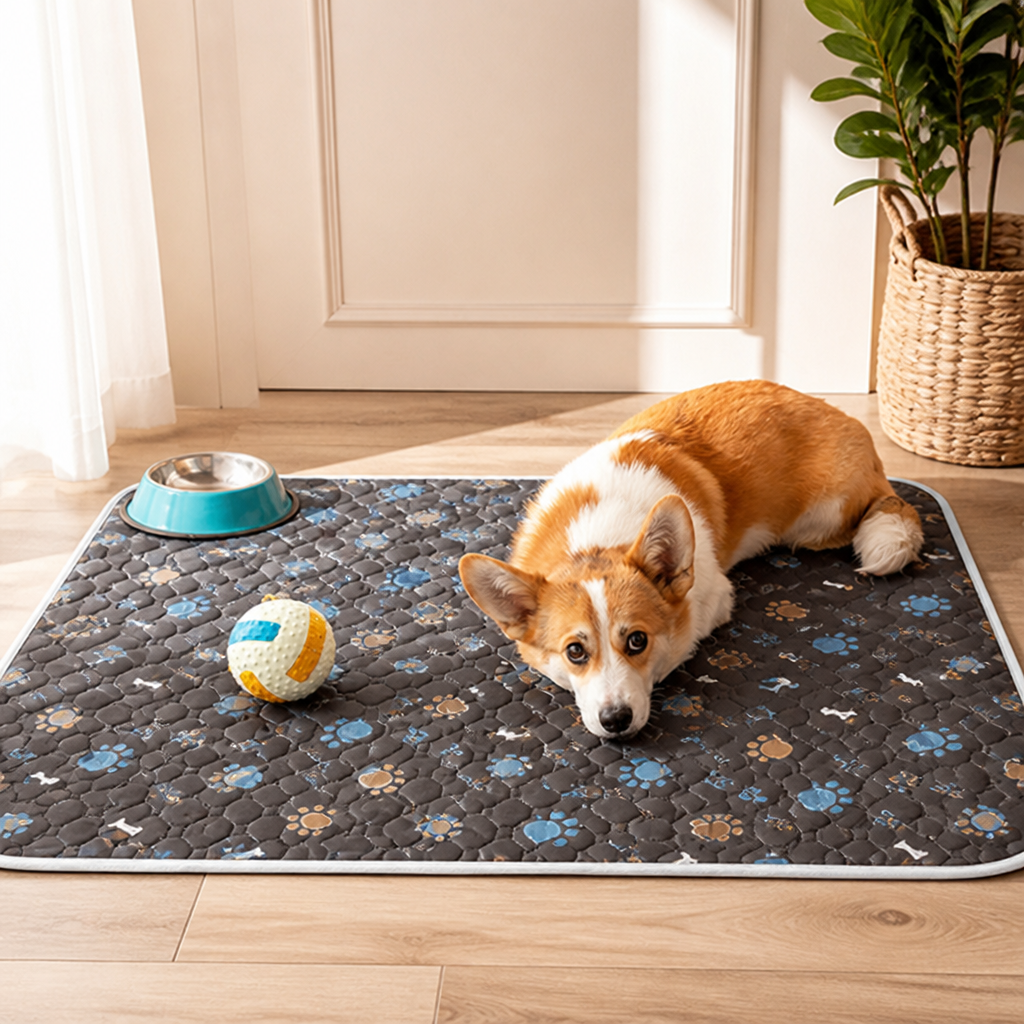 DogBedHouse Super Absorbent & Machine-Washable Dog Training Pad (Waterproof Backing)