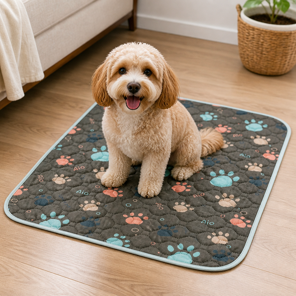DogBedHouse Super Absorbent & Machine-Washable Dog Training Pad (Waterproof Backing)