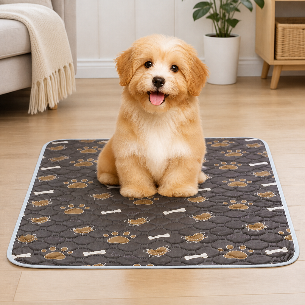 DogBedHouse Super Absorbent & Machine-Washable Dog Training Pad (Waterproof Backing)