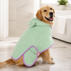 DogBedHouse Super-Absorbent Microfiber Hooded Dog Bathrobe
