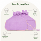 DogBedHouse Super-Absorbent Microfiber Hooded Dog Bathrobe