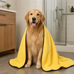 DogBedHouse Super-Absorbent Microfiber Quick-Dry & Machine Washable Dog Bath Towel