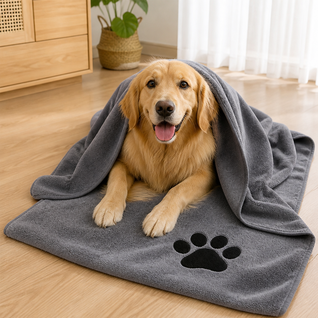 DogBedHouse Super Absorbent Quick-Dry Microfiber Pet Towel