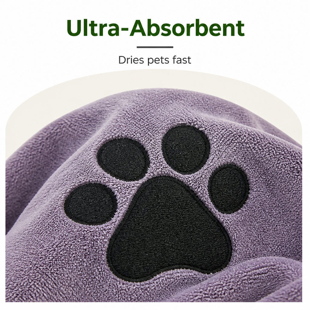 DogBedHouse Super Absorbent Quick-Dry Microfiber Pet Towel