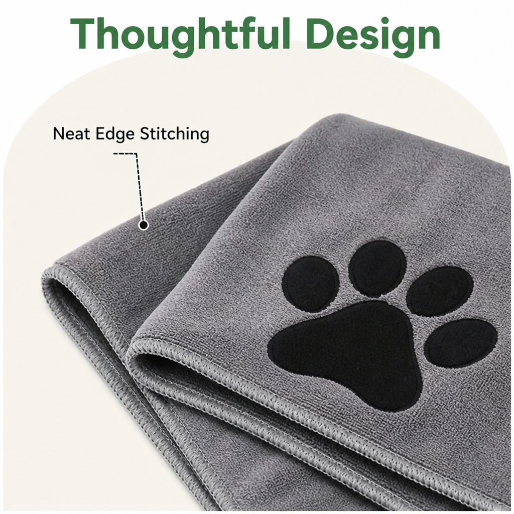 DogBedHouse Super Absorbent Quick-Dry Microfiber Pet Towel