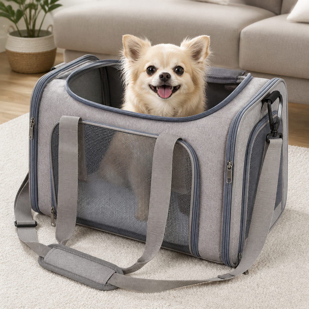 DogBedHouse TSA-Approved Collapsible Mesh Travel Carrier