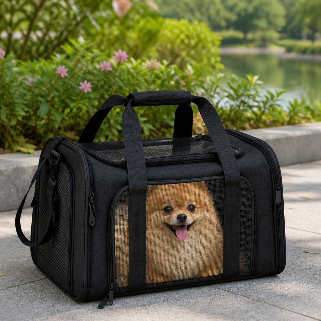 DogBedHouse TSA-Approved Collapsible Mesh Travel Carrier