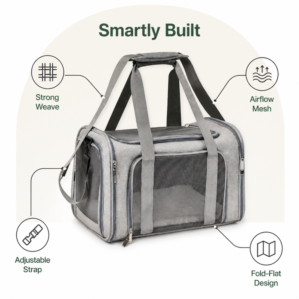 DogBedHouse TSA-Approved Collapsible Mesh Travel Carrier