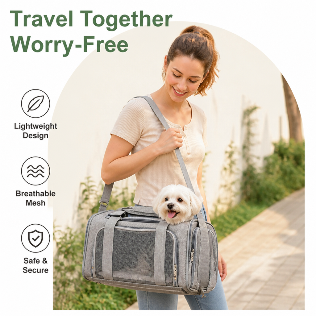 DogBedHouse TSA-Approved Collapsible Mesh Travel Carrier