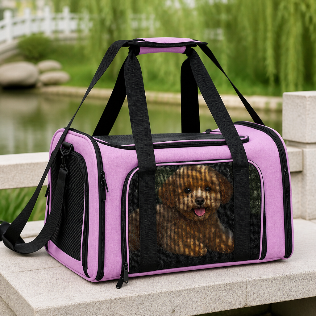 DogBedHouse TSA-Approved Collapsible Mesh Travel Carrier