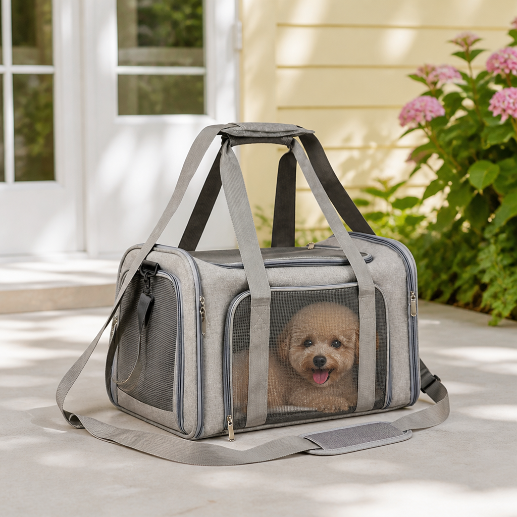 DogBedHouse TSA-Approved Collapsible Mesh Travel Carrier