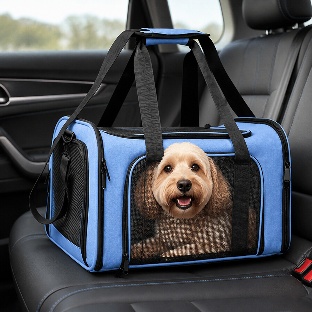 DogBedHouse TSA-Approved Collapsible Mesh Travel Carrier
