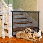 DogBedHouse Tear-Resistant Nylon Mesh Dog Gate (Adhesive Hooks)
