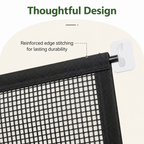 DogBedHouse Tear-Resistant Nylon Mesh Dog Gate (Adhesive Hooks)