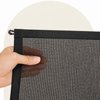 DogBedHouse Tear-Resistant Nylon Mesh Dog Gate (Adhesive Hooks)