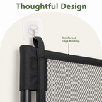 DogBedHouse Tear-Resistant Nylon Mesh & No-Drill Dog Gate For Stairs