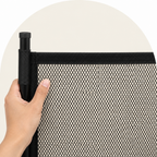 DogBedHouse Tear-Resistant Nylon Mesh & No-Drill Dog Gate For Stairs