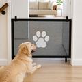 DogBedHouse Tear-Resistant Nylon Mesh & No-Drill Dog Gate For Stairs