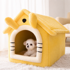 DogBedHouse Teddy Plush & All-Season House-Style Dog Bed
