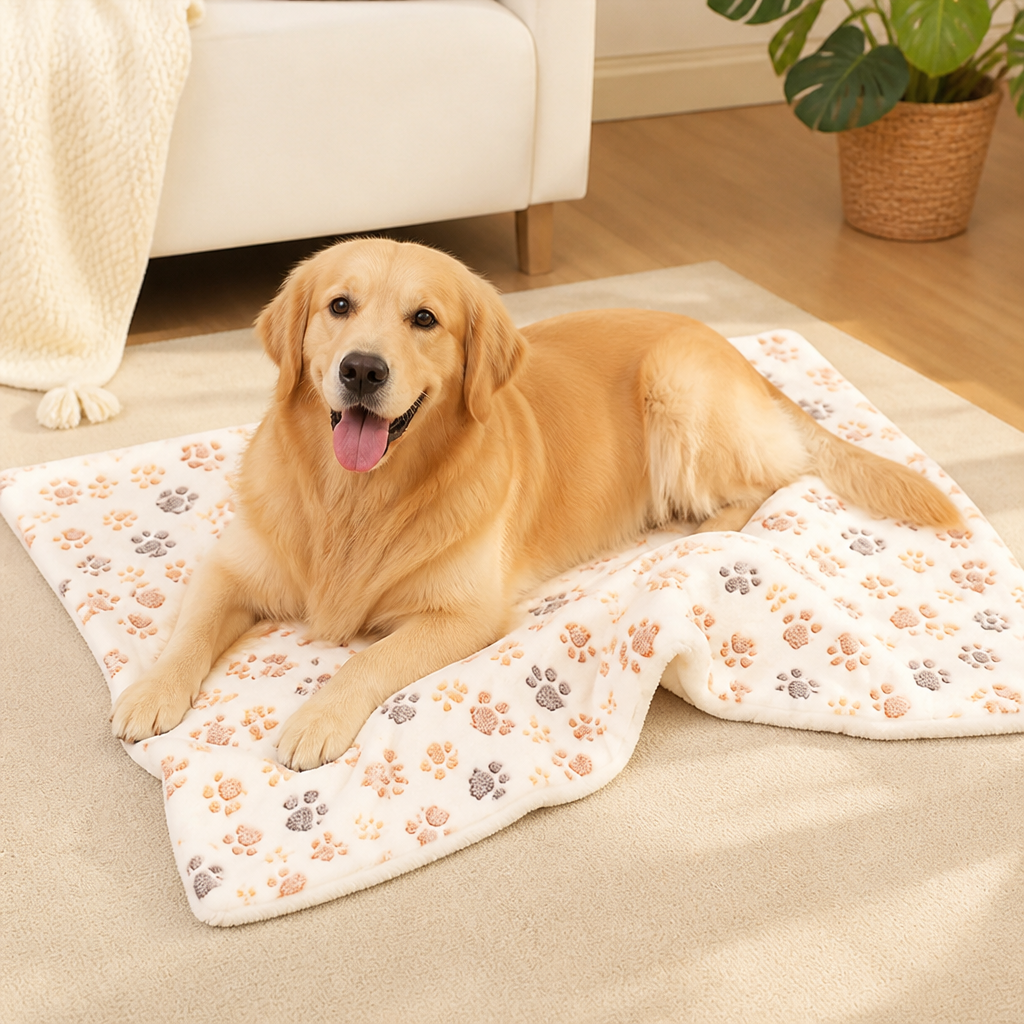 DogBedHouse Thermal Plush Coral Fleece Pet Blanket