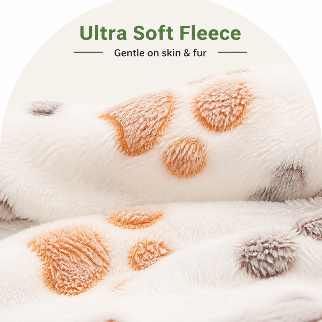 DogBedHouse Thermal Plush Coral Fleece Pet Blanket
