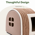 DogBedHouse Thermal Plush Cotton Enclosed Dog Bed