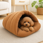 DogBedHouse Thick Fleece & Calming Cave Bed