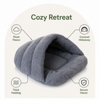 DogBedHouse Thick Fleece & Calming Cave Bed